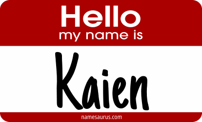 Hello my name is Kaien png download