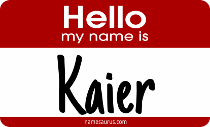 Hello my name is Kaier png download