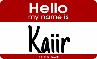 Hello my name is Kaiir png download