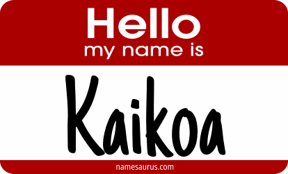 Hello my name is Kaikoa png download