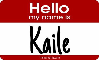 Hello my name is Kaile png download