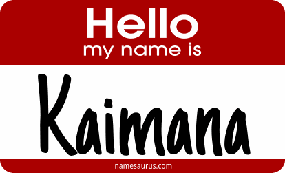 Hello my name is Kaimana png download