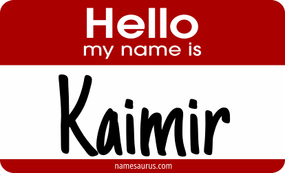 Hello my name is Kaimir png download