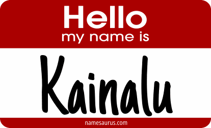 Hello my name is Kainalu png download