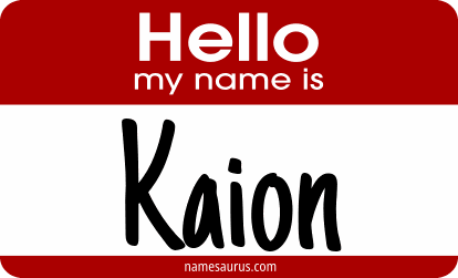 Hello my name is Kaion png download