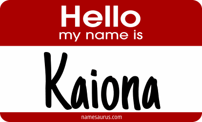 Hello my name is Kaiona png download
