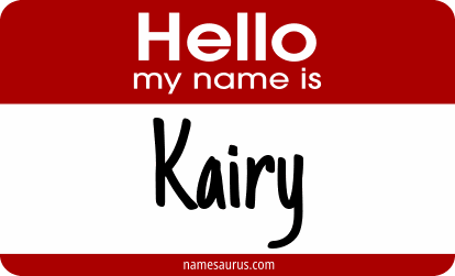 Hello my name is Kairy png download