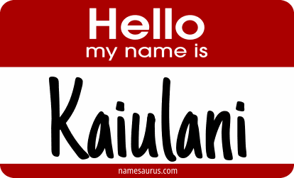 Hello my name is Kaiulani png download