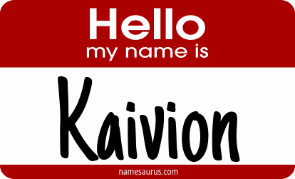 Hello my name is Kaivion png download