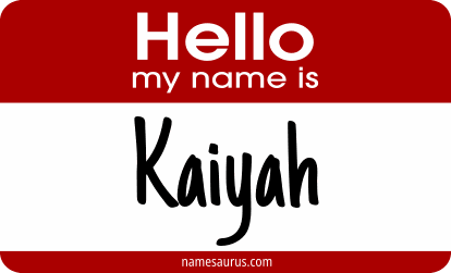 Hello my name is Kaiyah png download