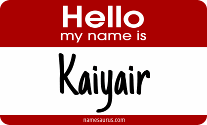 Hello my name is Kaiyair png download