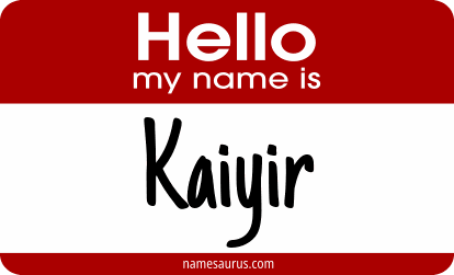 Hello my name is Kaiyir png download