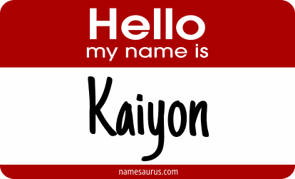 Hello my name is Kaiyon png download