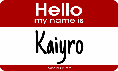 Hello my name is Kaiyro png download