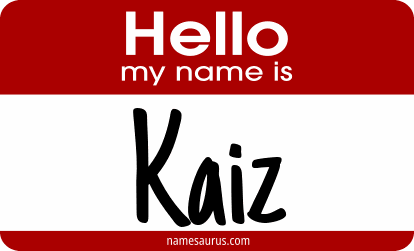 Hello my name is Kaiz png download