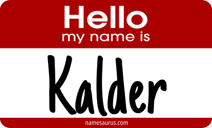 Hello my name is Kalder png download