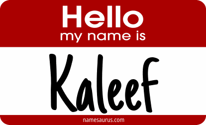 Hello my name is Kaleef png download