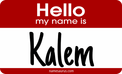Hello my name is Kalem png download