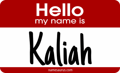 Hello my name is Kaliah png download