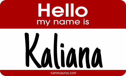 Hello my name is Kaliana png download