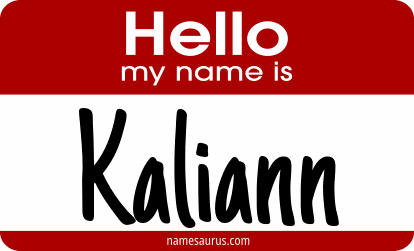 Hello my name is Kaliann png download