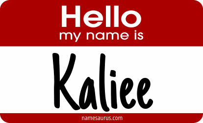 Hello my name is Kaliee png download