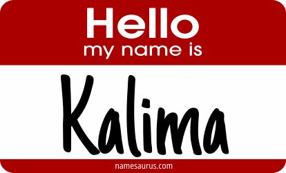 Hello my name is Kalima png download