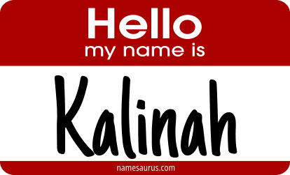 Hello my name is Kalinah png download