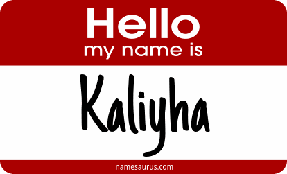 Hello my name is Kaliyha png download