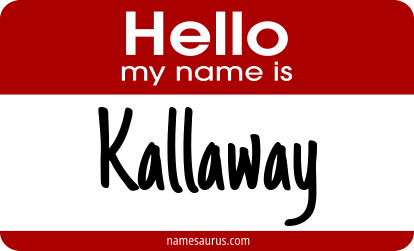 Hello my name is Kallaway png download