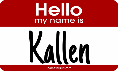 Hello my name is Kallen png download