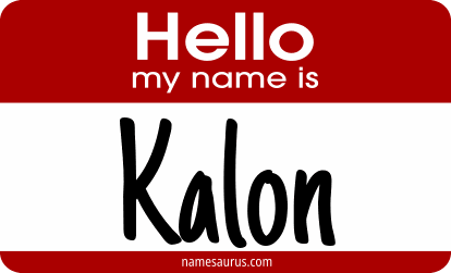 Hello my name is Kalon png download