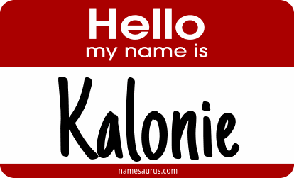 Hello my name is Kalonie png download