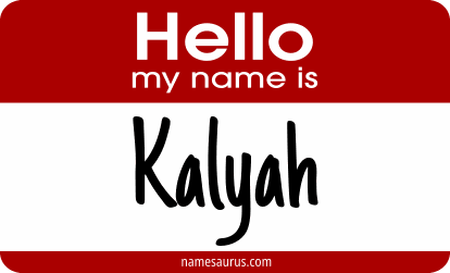 Hello my name is Kalyah png download