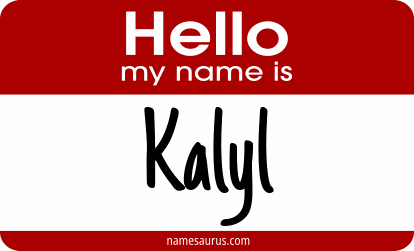 Hello my name is Kalyl png download
