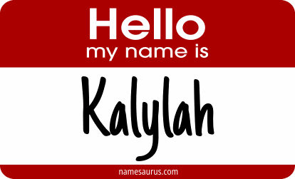 Hello my name is Kalylah png download
