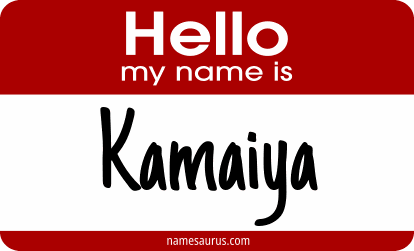 Hello my name is Kamaiya png download