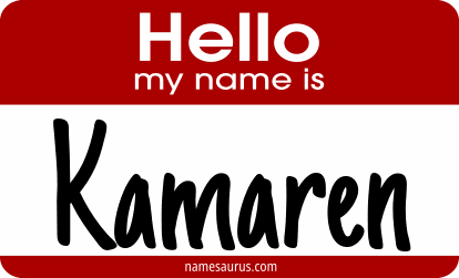 Hello my name is Kamaren png download