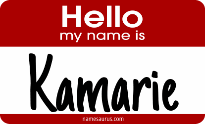 Hello my name is Kamarie png download