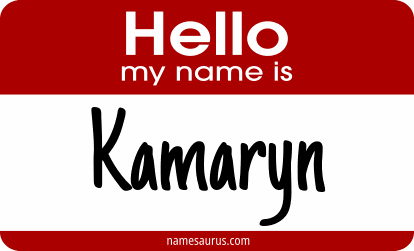 Hello my name is Kamaryn png download