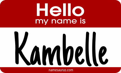 Hello my name is Kambelle png download