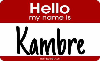 Hello my name is Kambre png download