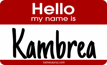 Hello my name is Kambrea png download