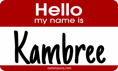 Hello my name is Kambree png download