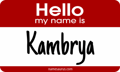 Hello my name is Kambrya png download