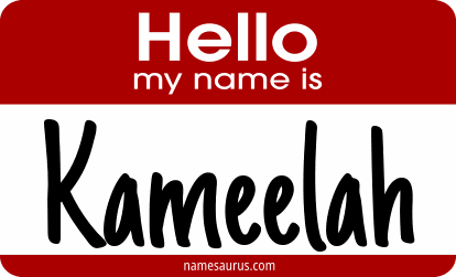 Hello my name is Kameelah png download