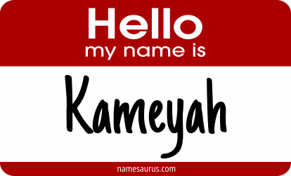 Hello my name is Kameyah png download