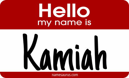 Hello my name is Kamiah png download