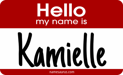 Hello my name is Kamielle png download