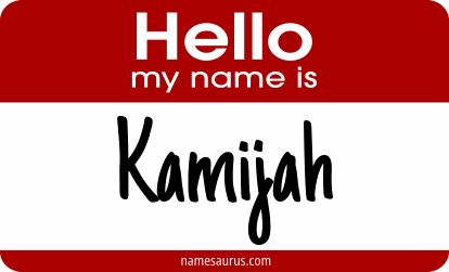 Hello my name is Kamijah png download